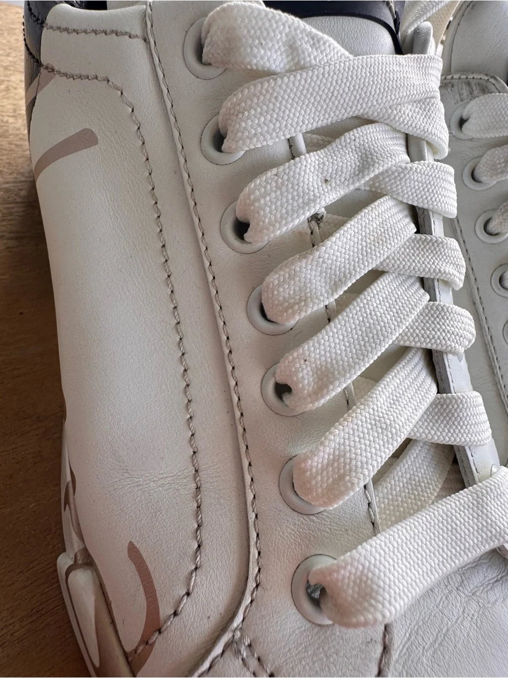 Dolce & Gabbana Portofino Leather Sneakers White Black Logo Size 38.5
